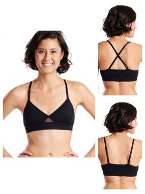 Oiselle Lux Bralette Black NWT Nyelle Charcoal Compression Fabric XS / X-Small